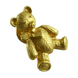 ピンバッジ ピンズ ラペルピン ブローチ くま クマ 熊 ベアー くまのぬいぐるみ 動物 ゴールド 送料無料