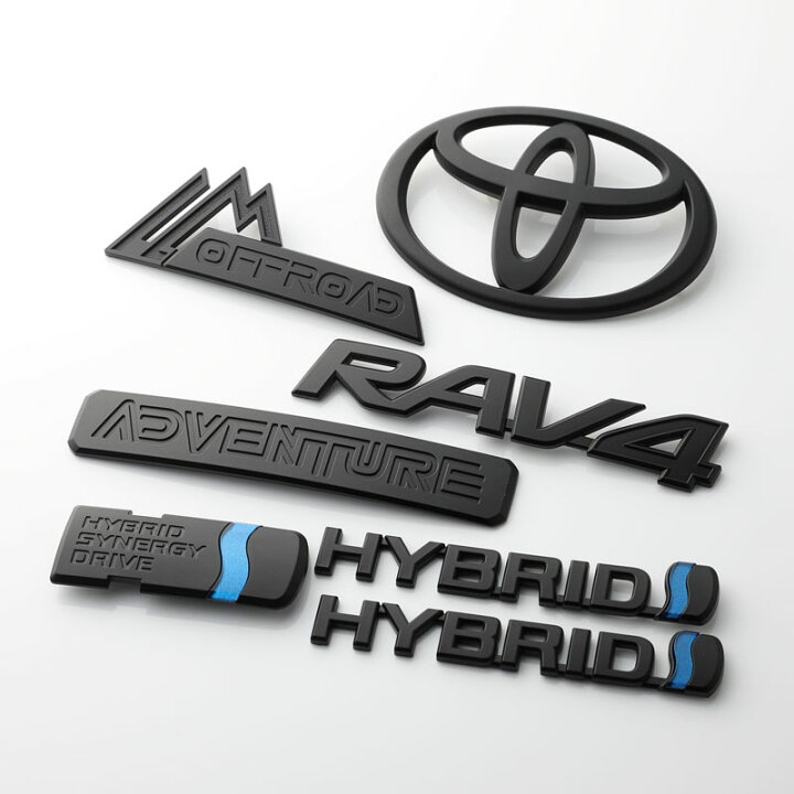 楽天市場】MXAA5トヨタ RAV4 マット ブラック リアエンブレム 7点 