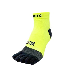 RETO 5 FINGER RUNNING SOCKS レト ランニングソックス 5本指 イエロー IDATEN コラボ(retorun5yel)