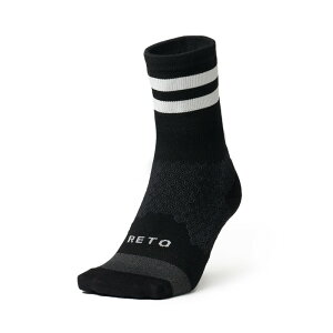 RETO RUNNING SOCKS MIDDLE LENGTH ver.1.5 ���g �~�h�������j���O�\�b�N�X �u���b�N(retomid15blk)