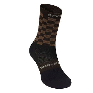 SOAR Running SQUARE CREW SOCKS �����j���O wso(sa12mwblack)