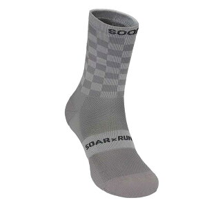 SOAR Running SQUARE CREW SOCKS �����j���O wso(sa12mwgrey)