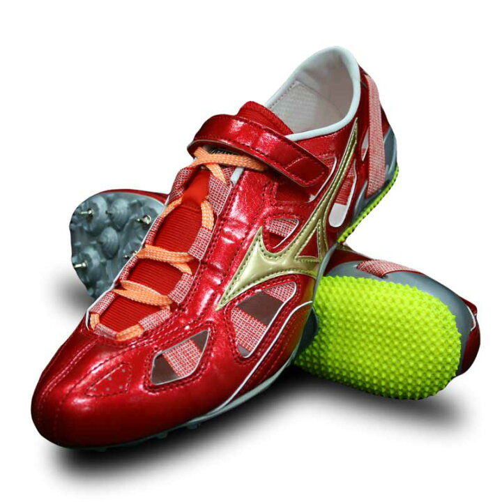 楽天市場 コイケオリジナル 陸上スパイク インクススプリント レッド Mゴールド Mizuno ミズノ ランスパ 短距離用 8mq 224stk アップルスポーツ 楽天市場店