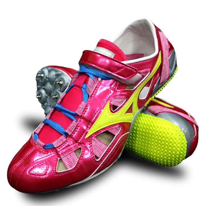 楽天市場 コイケオリジナル 陸上スパイク インクススプリント Rピンク Fイエロー Mizuno ミズノ ランスパ 短距離用 8mq 224stk アップルスポーツ 楽天市場店