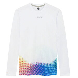 SOAR Running Mens RACE BASE LS White Tropical Dot �����Y�����j���O�E�F�A 2026SS wsom(ss26sbl2mwhi)