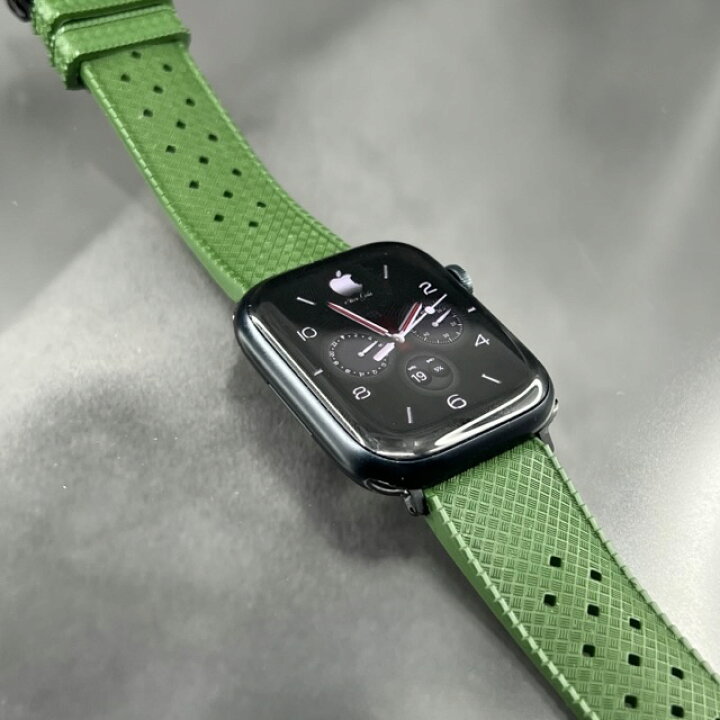 楽天市場】アーミー グリーン アップルウォッチ ラバー ベルト バンド 