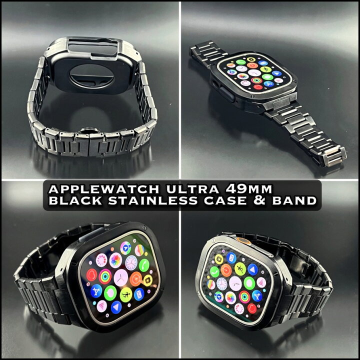 楽天市場】ブラック ウルトラ 49mm 動画 アップルウォッチ ステンレス  