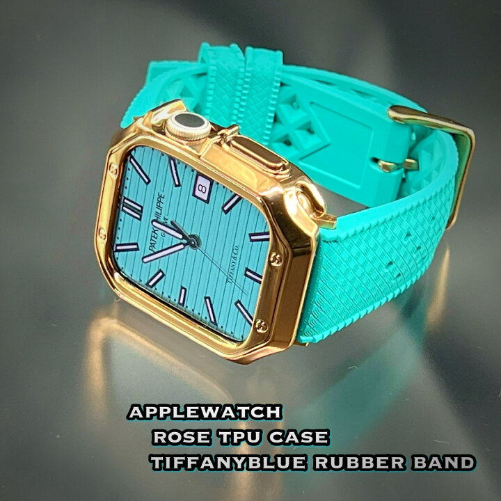 楽天市場】アップルウォッチ ローズ クローム TPUケース ティファニー  