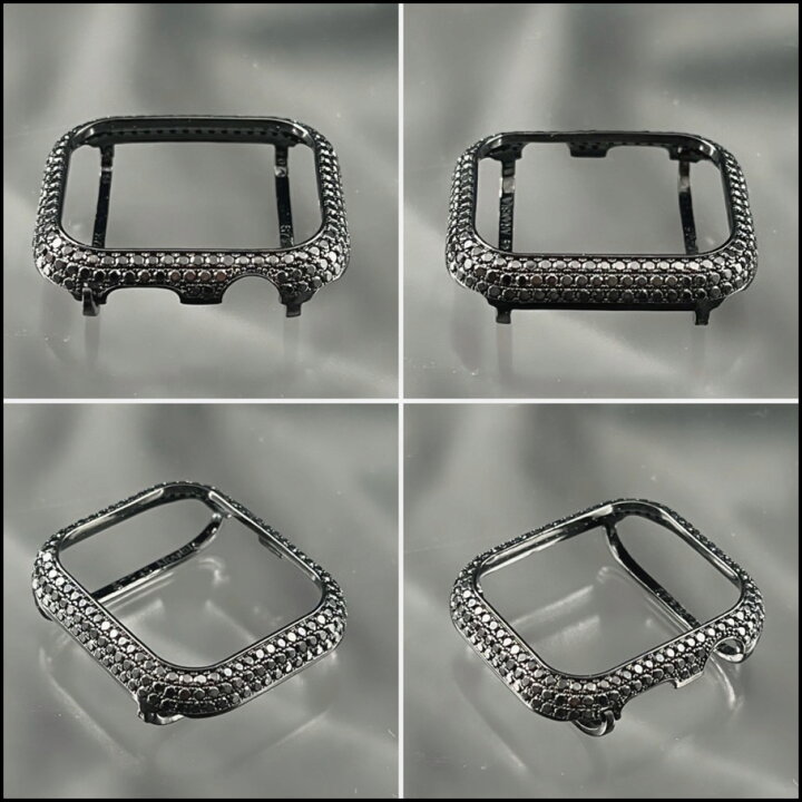 楽天市場】41mm 45mm ブラック AA4 CZ カスタム ダイヤモンド 