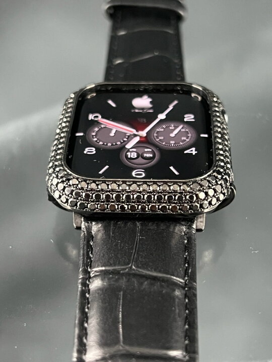 楽天市場】41mm 45mm ブラック AA4 CZ カスタム ダイヤモンド カバー  
