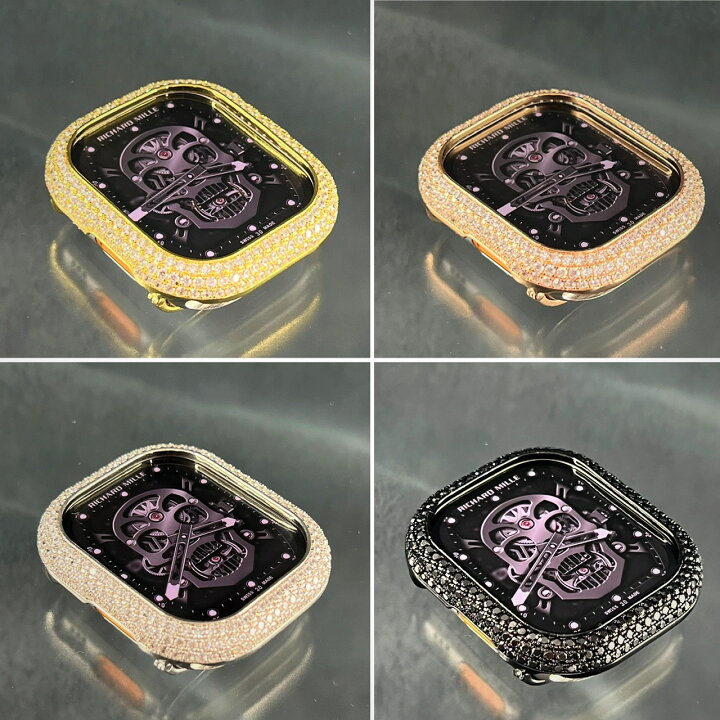 楽天市場】シルバー CZ ダイヤモンド ベゼル カバー ケース 49mm 