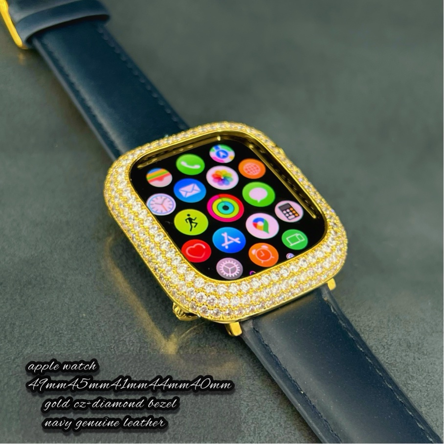 魅力的な価格 アップルウォッチ 用 ゴールド CZダイヤモンド ベゼル