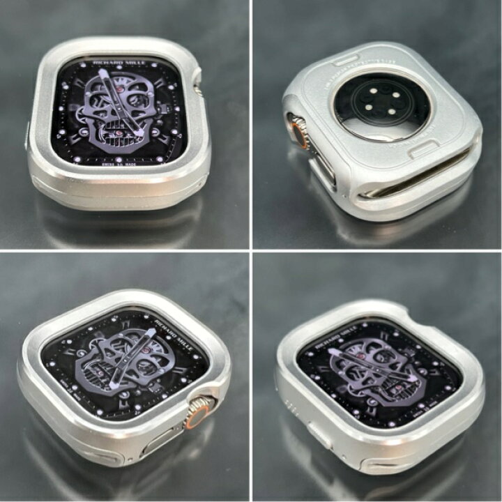 楽天市場】シルバー アルミニウム カバー ケース applewatch 金属 