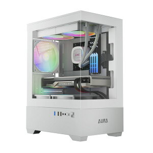 GAMDIAS PCP[X Micro-ATXΉ AURA GC9M WH ARGB zCg }CN^[P[X 280 × 195 × 380 mm(s ×  × ) 4711514502534