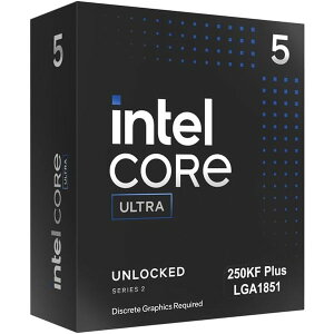 CPU �C���e�� Core Ultra 5 250KF Plus BOX Arrow Lake LGA1851 �N���b�N���g�� 4.2GHz �񎟃L���b�V�� 30MB 0735858553216