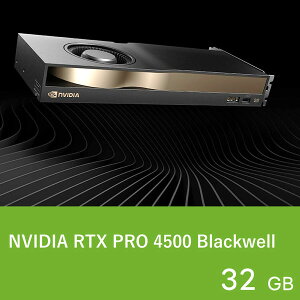 NVIDIA �O���t�B�b�N�{�[�h NVIDIA RTX PRO 4500 Blackwell PCIe 5.0 x16 DisplayPort 2.1b x4 ������:GDDR7/32GB �ő����d��:200W�y������s�z 4560152389997