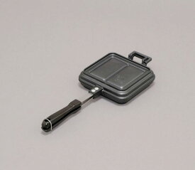 アイリスオーヤマ 具だくさん ホットサンドメーカー 直火式 ガス火専用 ダブル 内側プレス お手入れ簡単 ブラック 15.9×39×4.4cm GHS-D