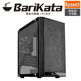 ゲーミングPC Ryzen5 5600X/メモリ:16GB/SSD:1TB NVMe/650W/GT1030 Barikata Barikata-422401 BTOパソコン ゲーミングデスクトップパソコン 新品 7777-BRMI-R5PS15ST-20230323