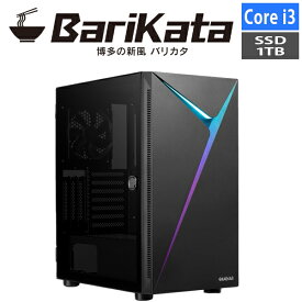 ゲーミングデスクトップPC Corei3-14100/メモリ:16GB/SSD:1TB NVMe/750W Barikata Barikata-428037 BTOパソコン デスクトップパソコン 新品 7777-Barikata428037-0105