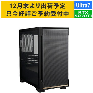 yRTX5070Tizy12oח\zQ[~OPC CoreUltra7 265KF/:16GB/SSD:2TB Gen4/850W/GeForce RTX5070Ti 16GB Barikata Katamen-446481 BTOp\R Q[~OfXNgbvp\R Vi 7777-Katamen446481-soku