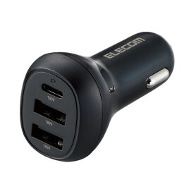 ELECOM エレコム MPA-CCPD06BK シガーソケット カーチャージャー 36W 3ポート USB Type-C ×1 USB A ×2 PD対応 超高速充電 おまかせ充電 iPhone Android 各種対応 車 充電器 ブラック【キャンセル不可・北海道沖縄離島配送不可】 -お取り寄せ- 4549550252423-ds