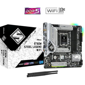 【ポイントアップで6月10日がおトク★店内全品対象】ASRock B760M Steel Legend WiFi intel B760 マザーボード MicroATX 【キャンセル不可・北海道沖縄離島配送不可】-お取り寄せ品- 4710483941795-ds