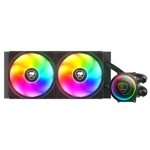 COUGAR ����CPU�N�[���[ Poseidon Elite 240 ARGB CGR-PSDELRGB-B-240 �u���b�N �C���t�B�j�e�B�~���[�f�U�C�� ARGB 120mm�t�@������ 240mm����N�[���[ Intel AMD�y�L�����Z���s�E�k�C�����ꗣ���z���s�z 45419