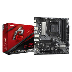 ASRock �}�U�[�{�[�h B550M Phantom Gaming 4 Socket AM4 AMD B550 MicroATX DDR4 �A�X���b�N �}�U�{ �y�L�����Z���s�E�k�C�����ꗣ���z���s�z 4710483932755-ds