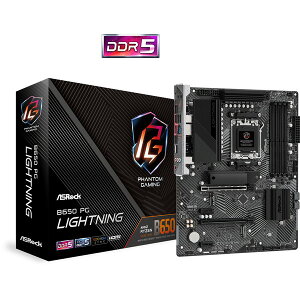 ASRock �}�U�[�{�[�h B650 PG Lightning AMD B650 �`�b�v�Z�b�g���� ATX Phantom Gaming DDR5 �A�X���b�N �y�L�����Z���s�E�k�C�����ꗣ���z���s�z 4710483940910-ds