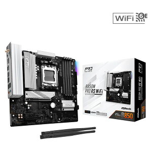 ASRock �}�U�[�{�[�h B850M Pro RS WiFi AMD AM5 MicroATX M-ATX DDR5 PCIe 5.0 Wi-Fi6E ����LAN���� ����PC �Q�[�~���O �}�U�{ �A�X���b�N �y�L�����Z���s�E�k�C�����ꗣ���z���s�z 4711581490352-ds
