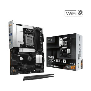 ASRock �}�U�[�{�[�h B850 Rock WiFi7 WiFi 7 AMD AM5 ATX DDR5 PCIe 5.0 Wi-Fi7 ����LAN���� ���ϋv ����PC �Q�[�~���O �}�U�{ �A�X���b�N �y�L�����Z���s�E�k�C�����ꗣ���z���s�z 4711581493841-ds