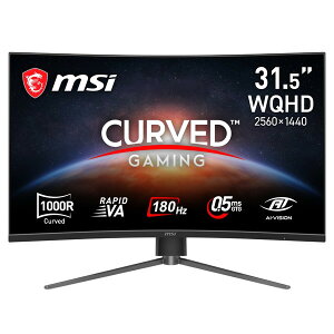 �y7��24�������zMSI �p�ȃQ�[�~���O���j�^�[ MAG 325CQPF E18�i31.5�C���`/WQHD�i2,560 × 1,440�j/180Hz/0.5ms�iGTG�A�ŏ��l�j/�A���`�t���b�J�[/�A���`���[�V�����u���[/�i�C�g�r�W���� 4711377351003-ds