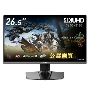 MSI Q[~Oj^[ MPG 272URX QD-OLED 26.5C` 4K UHD 3,840×2,160 240Hz 0.03msiGTGj QD-OLED A`tbJ[ Adaptive-Sync DisplayHDR True Black 400 4711377290876-ds