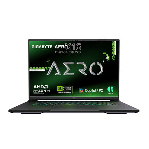 GIGABYTE Q[~Om[gp\R AERO X16 1WH93JPC64DP 16C` Ryzen AI 7 350 Geforce RTX5070 Laptop :32GB SSD:1TB Windows 11 Pro {L[{[h i[zCg MKoCg m[gPC 4719331763916-ds