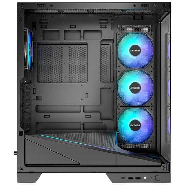 楽天市場】Okinos PCケース Aqua 9 ARGB ARGBファン5基標準搭載 裏配線 