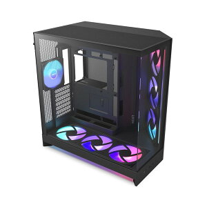 NZXT PC�P�[�X H9 FLOW RGB+(2025) �u���b�N CM-H92FB-P1 RGB�t�@��3��W������(420mm×2/120mm×1) RGB�R���g���[���[�t�� E-ATX/ATX/Micro-ATX/Mini-ITX �΂߃t�@���z�u �y�L�����Z���s�E�k�C�����ꗣ���z���s�z -