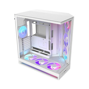 NZXT PC�P�[�X H9 FLOW RGB+(2025) �z���C�g CM-H92FW-P1 RGB�t�@��3��W������(420mm×2/120mm×1) RGB�R���g���[���[�t�� E-ATX/ATX/Micro-ATX/Mini-ITX �΂߃t�@���z�u �y�L�����Z���s�E�k�C�����ꗣ���z���s�z -