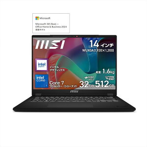 MSI rWlXm[gPC Modern-14-H-D2RMG-5429JP 14C` WUXGA 60Hz Core 7 vZbT[ 240H Ce OtBbNX :32GB SSD:512GB Windows 11 Home Microsoft 365 Basic + Office Home & Business 2024 4711377346900-ds