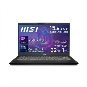MSI ʃrWlXm[gPC Modern-15-H-AI-C2HMG-5539JP 15.6C` tHD 60Hz Core Ultra 9 vZbT[ 285H Arc 140T GPU :32GB SSD:1TB Windows 11 Home 4711377346948-ds