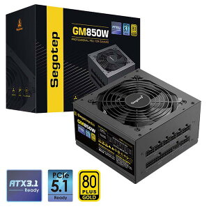 Segotep PCd GM850W ATX3.1+PCI-E 5.1 120mmt@ 80PLUS GOLDF ATX3.1/PCIe5.1 s140mm yLZsEkCꗣzsz 6959371303651-ds
