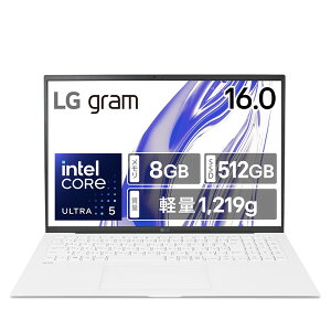 �m�[�g�p�\�R�� LG gram 16Z90SU-GR54J �A�v���C�h�I���W�i�����f�� 16�C���`(2560×1600) Core Ultra 5 125U ������:8GB SSD:512GB Windows11 Home �X�m�[�z���C�g 4989027028951-ds