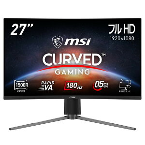 RgXgƍƗRAPID VAڃQ[~Oj^[ MSI MAG 27C6PF 27C` tHD(1920 × 1080) 180Hz 0.5ms (GTGAŏl) RAPID VApl Px250 AIrW HDR VESA100 fBXvC 452654105