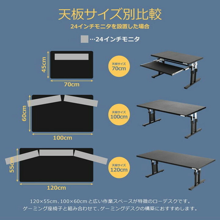 楽天市場】Bauhutte バウヒュッテ ローデスク 昇降式 ゲーミングデスク 