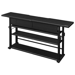 Bauhutte バウヒュッテ 昇降式 拡張デスク エクステンションデスク ケーブル収納 ブラック BHC-1200H-BK 【代引・日時指定・キャンセル不可・北海道沖縄離島配送不可】-メーカー直送-