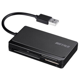 【ポイントアップで4月25日がおトク★店内全品対象】USB2.0 マルチカードリーダー ケーブル収納モデル ブラック BSCR300U2BK BUFFALO バッファロー お取り寄せ