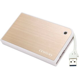 Century センチュリー MOBILE BOX　USB3.0 SATA6G 色：ホワイト×ゴールド お取り寄せ 4549032011715