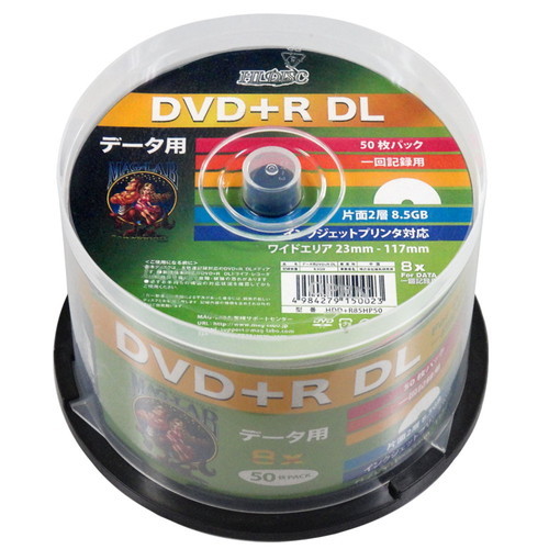 まとめ買い マーケティング 6個セット HI-DISC １着でも送料無料 8倍速 HDD+R85HP50 お取り寄せ ホワイトワイドプリンタブル対応 データ用DVD+RDL50枚パック