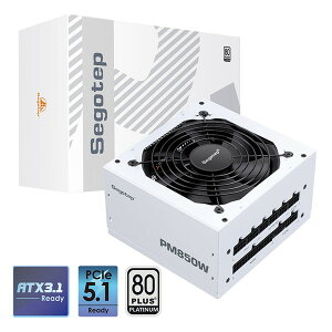 Segotep PCd PM850W White ATX3.1 120mmt@ 80PLUS Platinum F 12V s140mm zCg yLZsEkCꗣzsz 6959371300506-ds