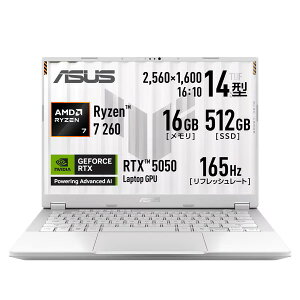 �Q�[�~���O�m�[�g�p�\�R�� ASUS TUF Gaming A14 FA401UH-R7R505016GW [���[�����C�g�z���C�g]�i14�^ / Windows 11 Home / Ryzen 7 260 / ������16GB / SSD512GB / NVIDIA RTX 5050 / Office���� / �����ԃo�b�e���[11.6���ԁj 019929