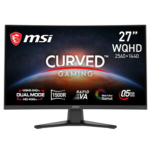 �y10��29�������zMSI �p�ȃQ�[�~���O���j�^�[ MAG 275CQDF X24/27�C���`/WQHD�i2,560 × 1,440�j/240Hz/�f���A�����[�h/�A���`�t���b�J�[/�A���`���[�V�����u���[/�u���[���C�g�J�b�g/AI�r�W����/FreeSync Prem